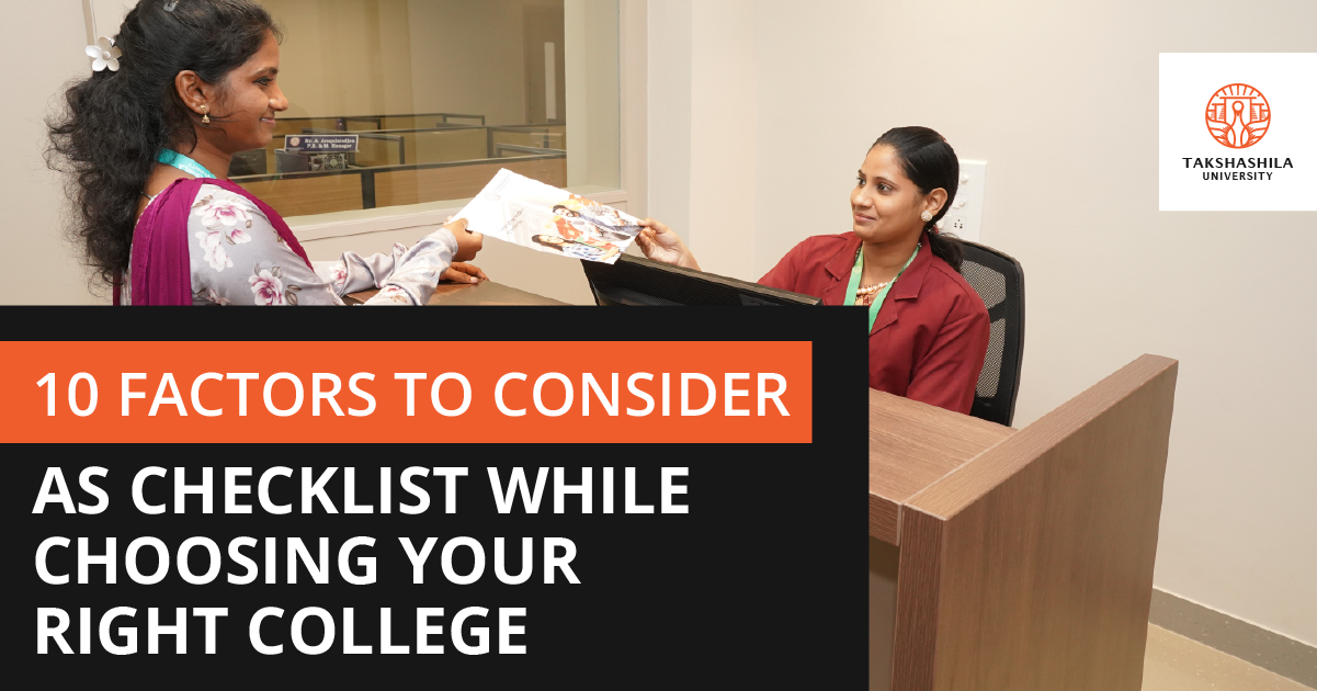 checklist while choosing the right college