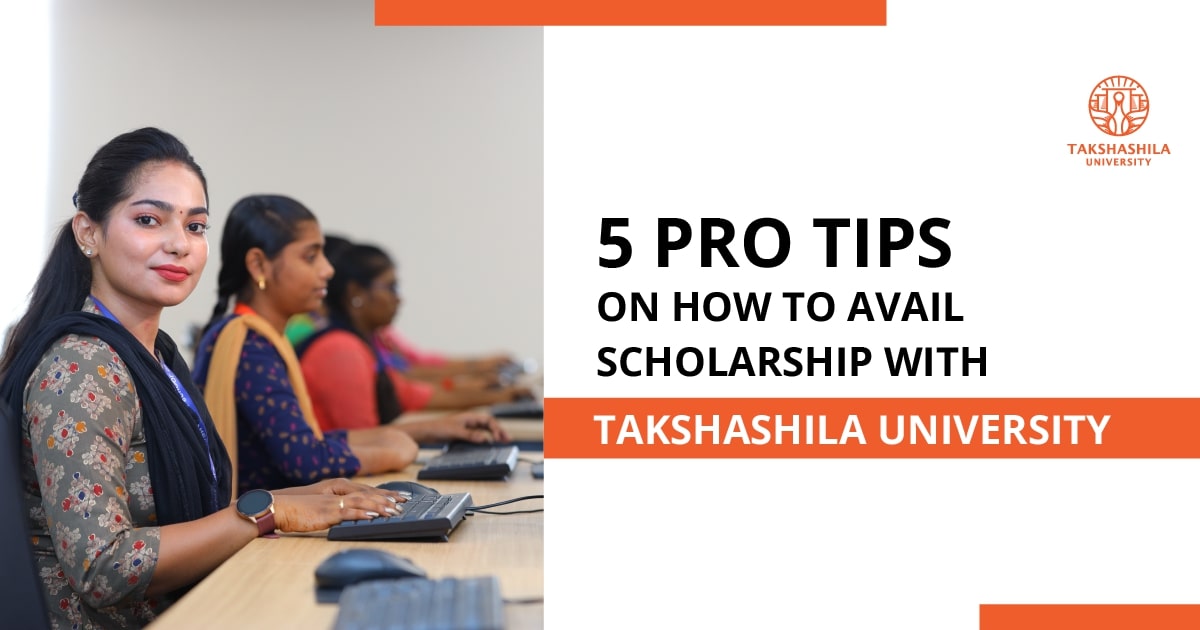 how to avail scholarship at takshashila university