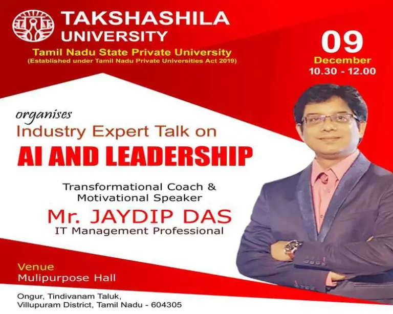 ai and leadership at takshashila university