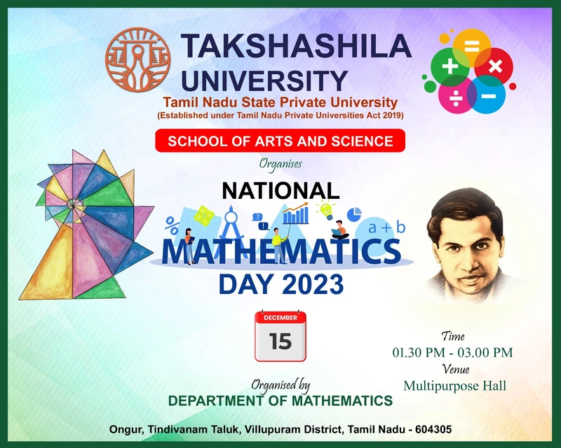 Takshashila University Celebrates National Mathematics Day ...