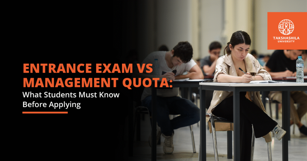 difference between entrance exam and management quota