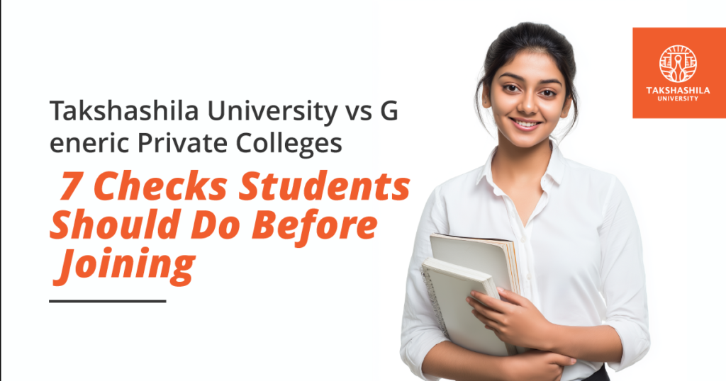 Takshashila University vs Other Private Colleges