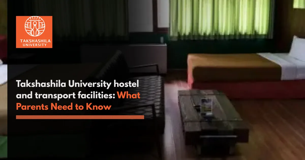 Takshashila University hostel and transport facilities
