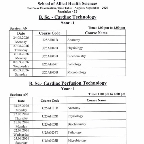 Time Table - R25-CT,CPT