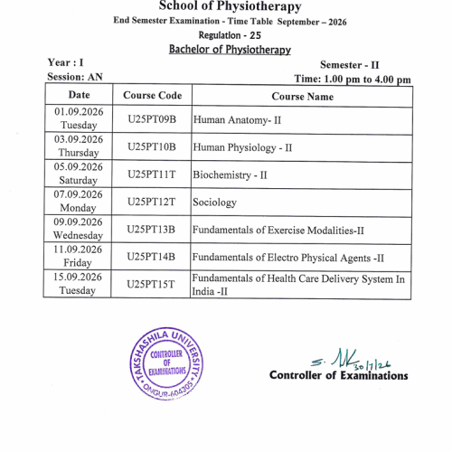 Time Table - R25-phy